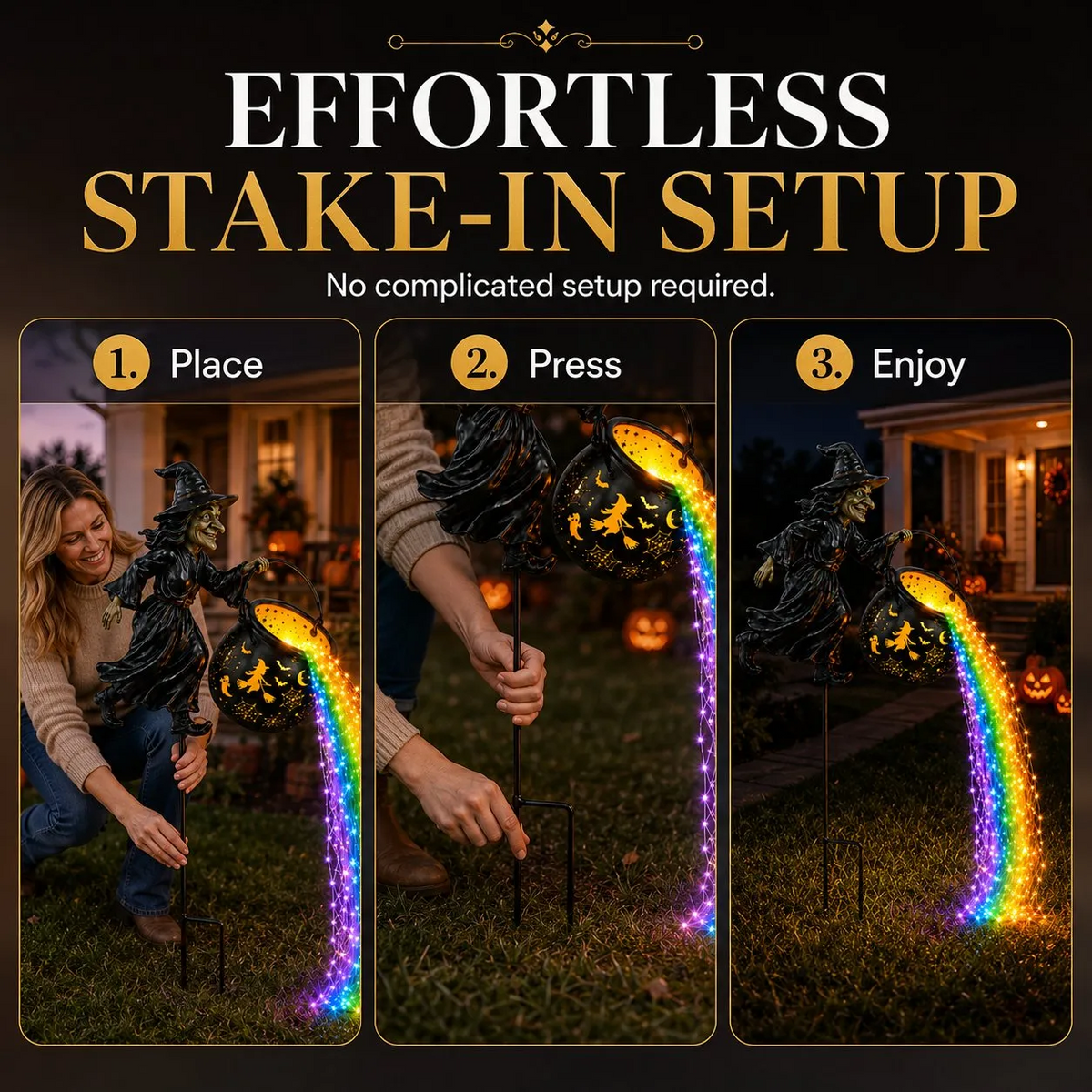 Early Halloween Special 50% OFF🎃Halloween Witch Cauldron Garden Light