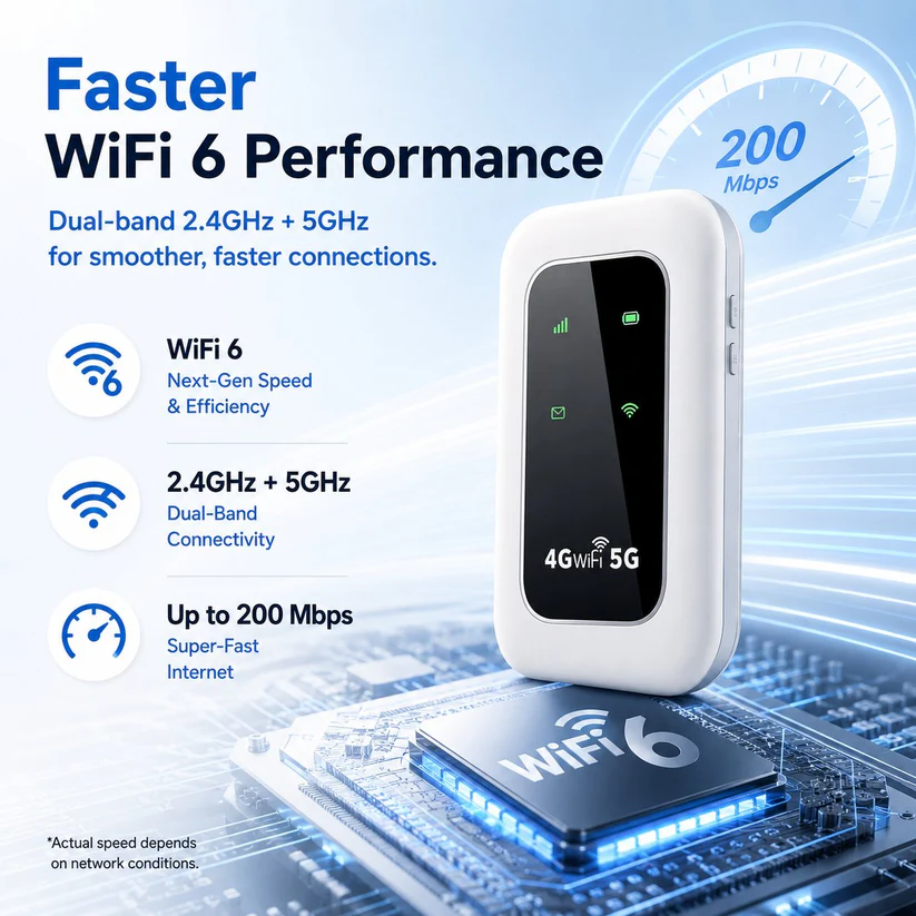 Pocket Wi-Fi speed and performance graphic