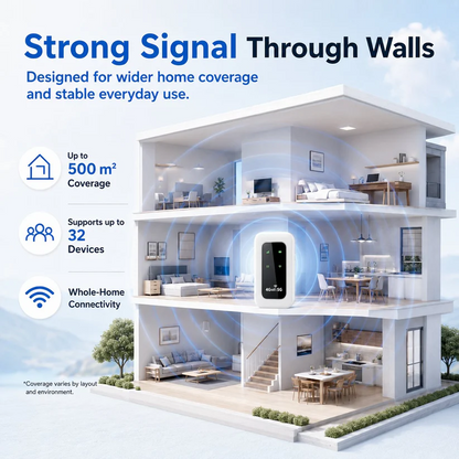Portable Wi-Fi shown in a home setting