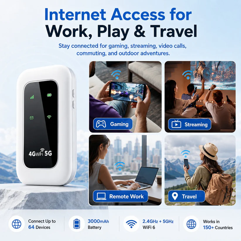 Pocket Wi-Fi with everyday activities