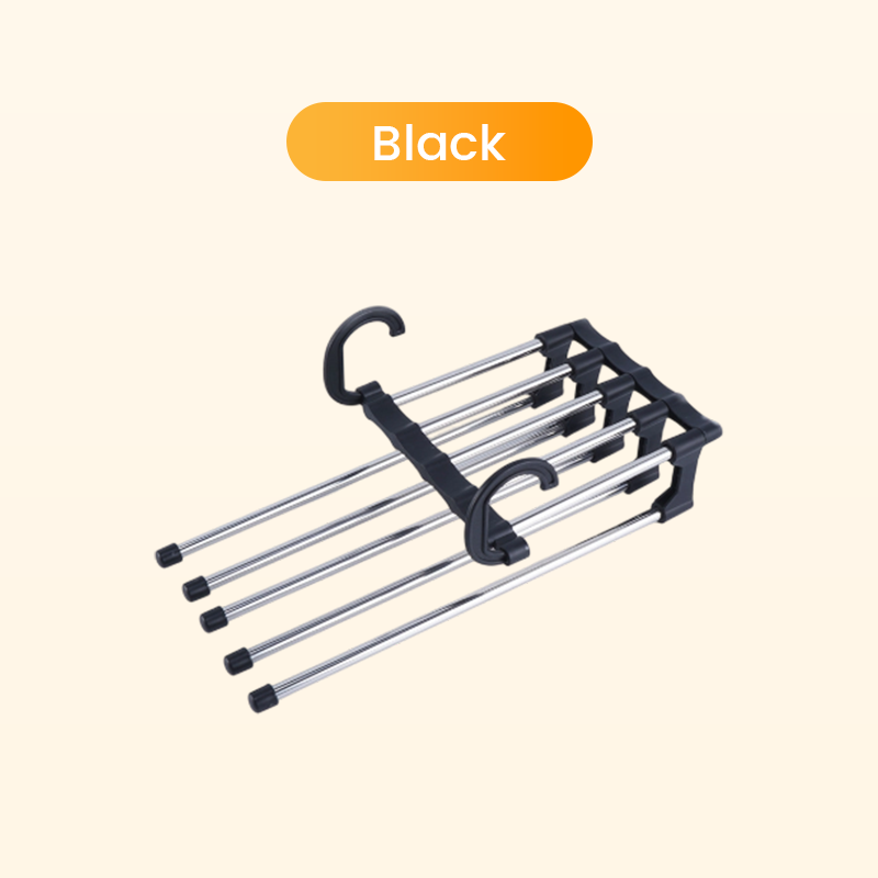 Black multi-tier trouser hanger
