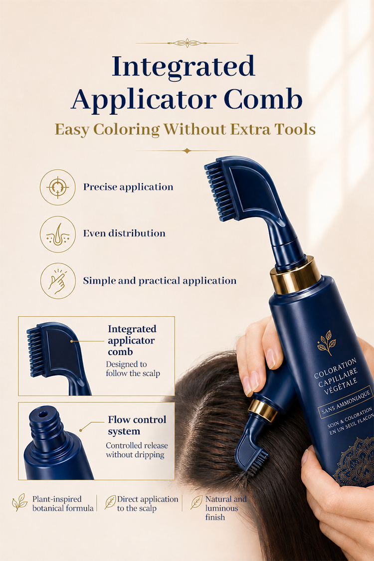 Herbal Hair Dye Comb for Home Use