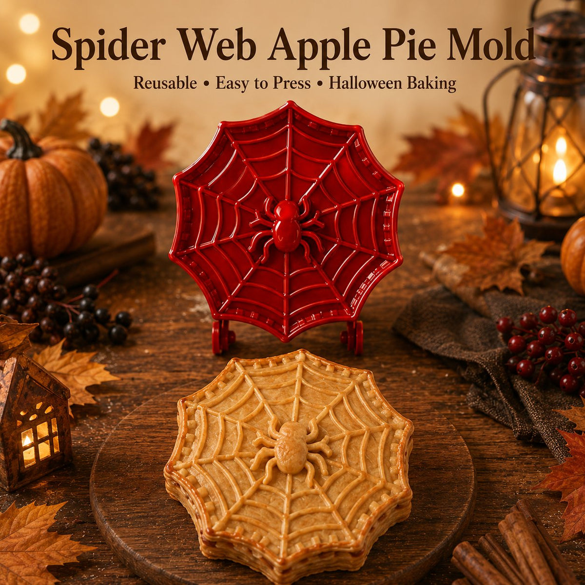 Spider Web mold and matching pie