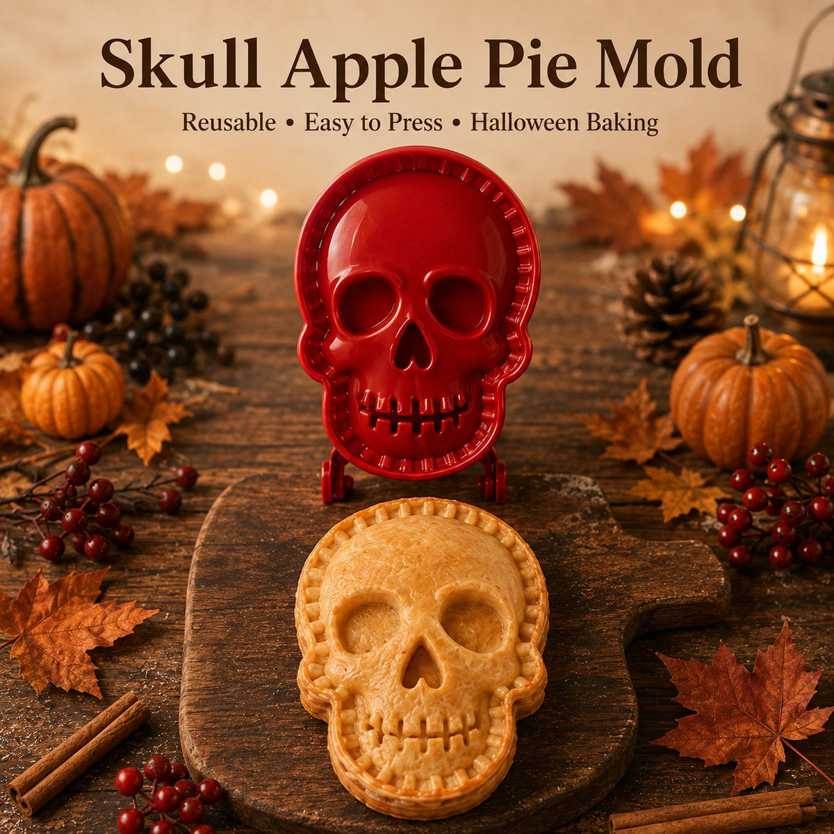 Skull mold and matching pie