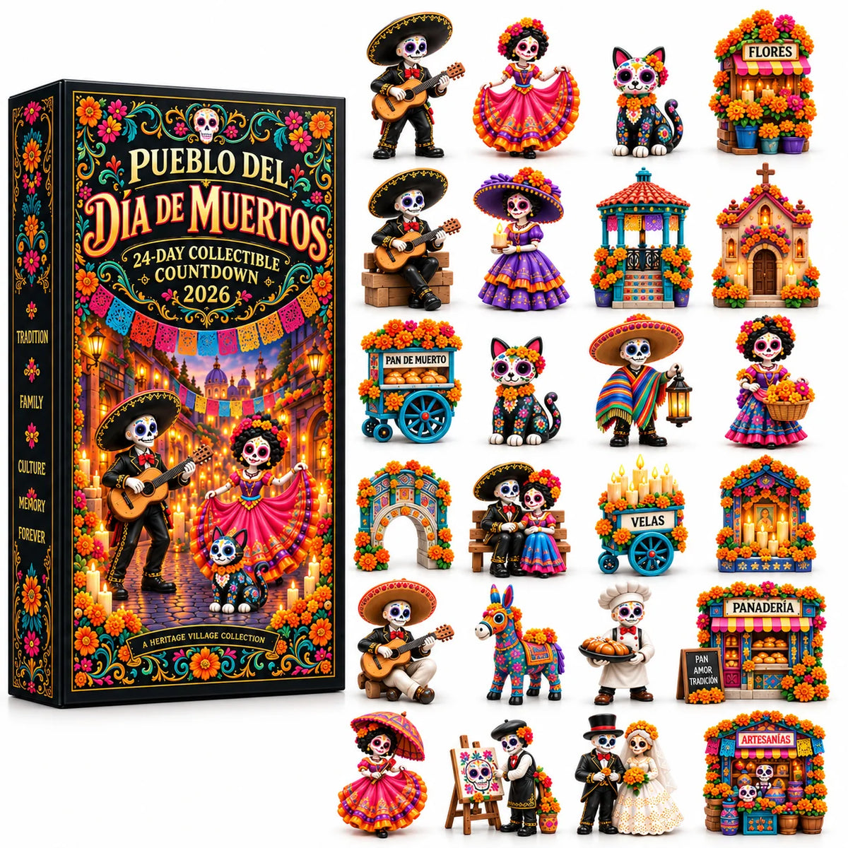 Alternate overview of the 24-day miniature countdown collection