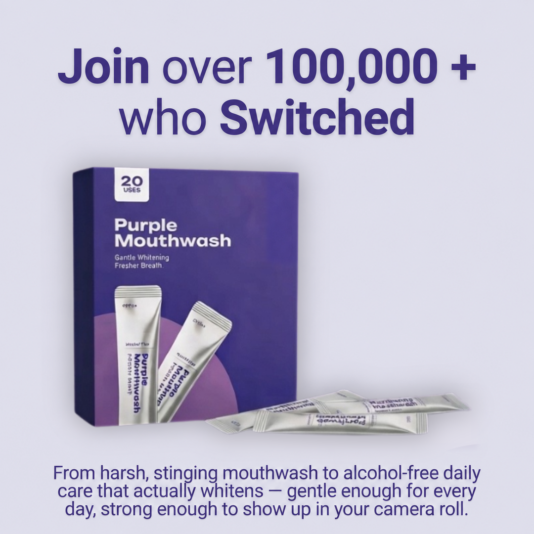 Purple Teeth Whitening Mouthwash Sachets