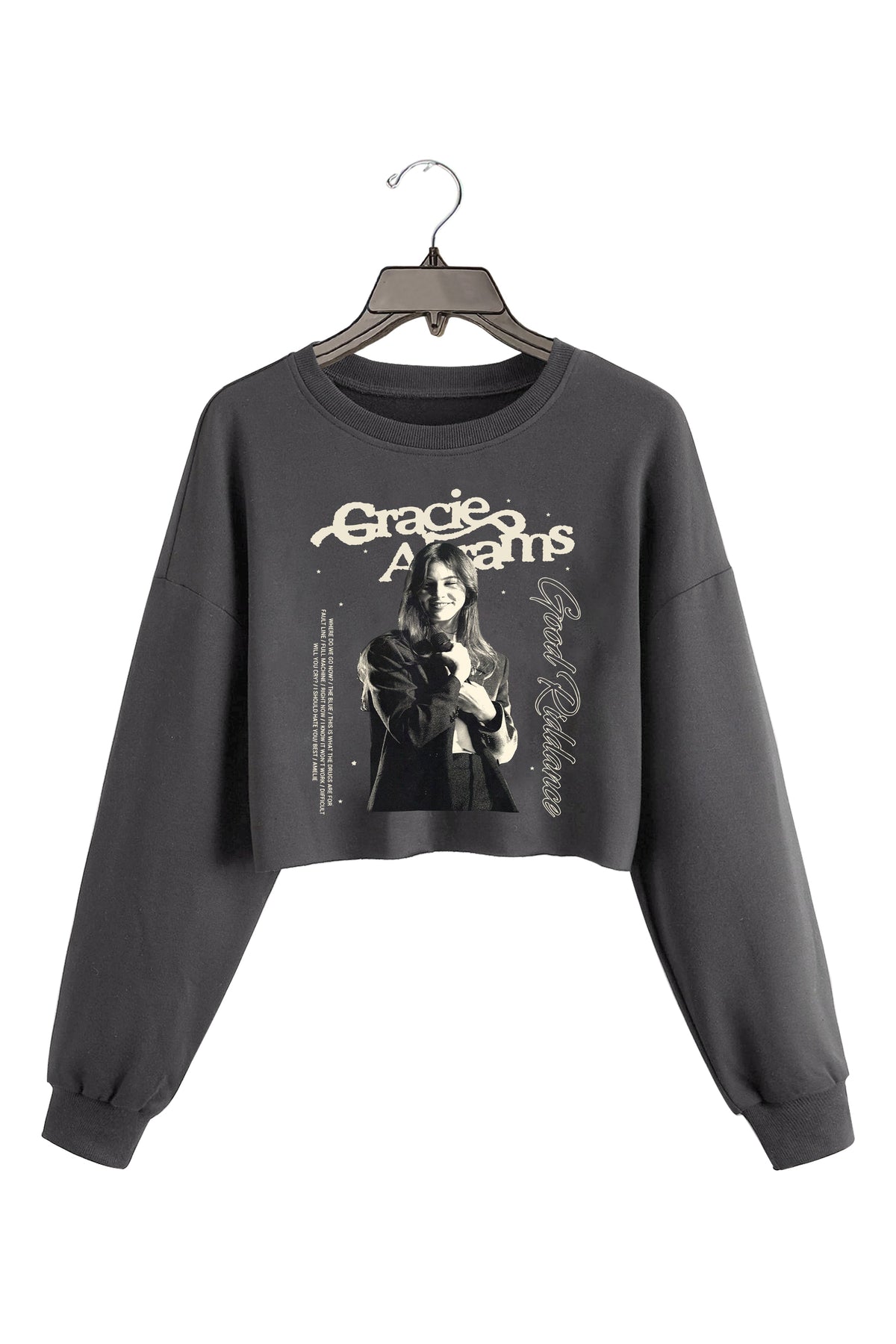 Gracie Graphic Abrams Crop Sweatshirt For Women
