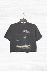 Retro Horror Movie Graphic Crop Top For Women