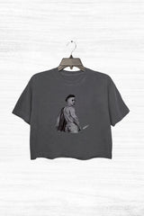 Halloween Just The Tip Myers Funny Crop Top For Women