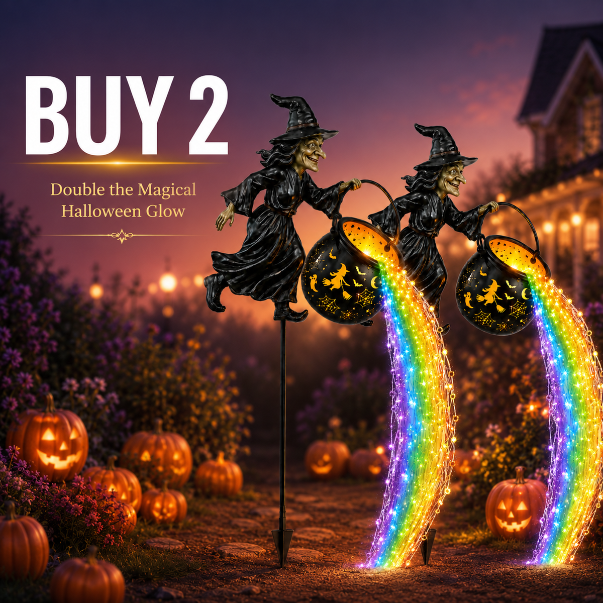 Early Halloween Special 50% OFF🎃Halloween Witch Cauldron Garden Light