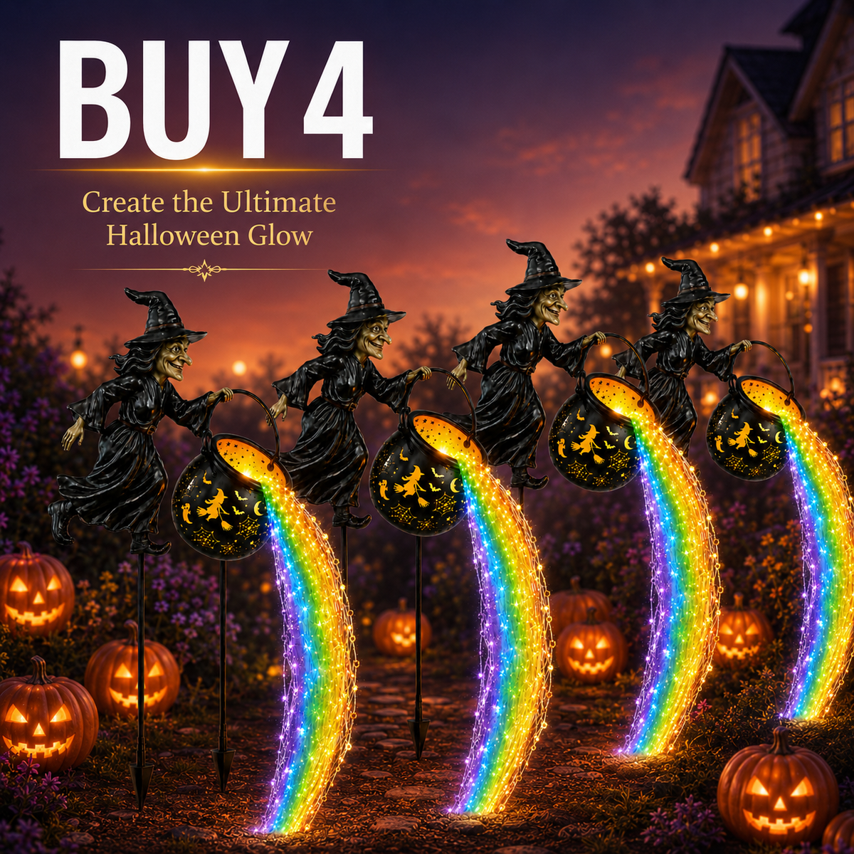 Early Halloween Special 50% OFF🎃Halloween Witch Cauldron Garden Light